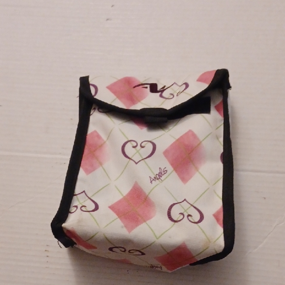 Free Add-on White and Pink Velcro Lunch Bag